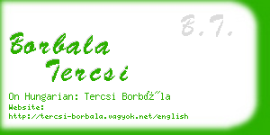 borbala tercsi business card